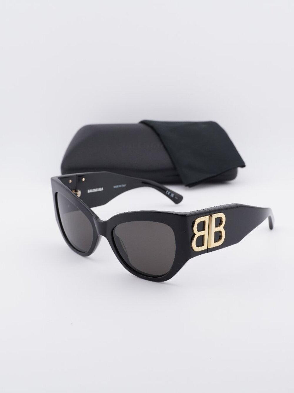 Balenciaga BB0322S 002 Butterfly Sunglasses - Black / Grey